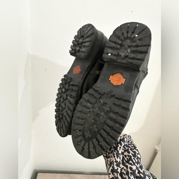 Men's Harley-Davidson Side Zip Motorcycle Boots Casper 94043 Size 9 Black VTG - Picture 5 of 6